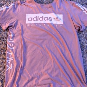 Adidas light pink tee shirt